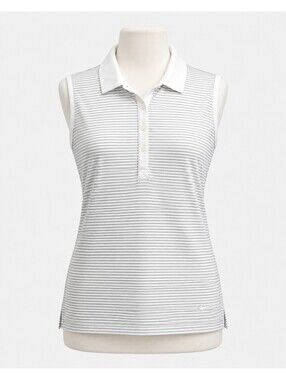 Women's Nike Golf Dri-FIT striped Sleeveless polo Size Large Sporty